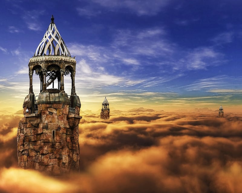 Fantasy landscape with castle